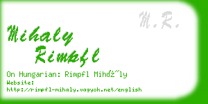 mihaly rimpfl business card